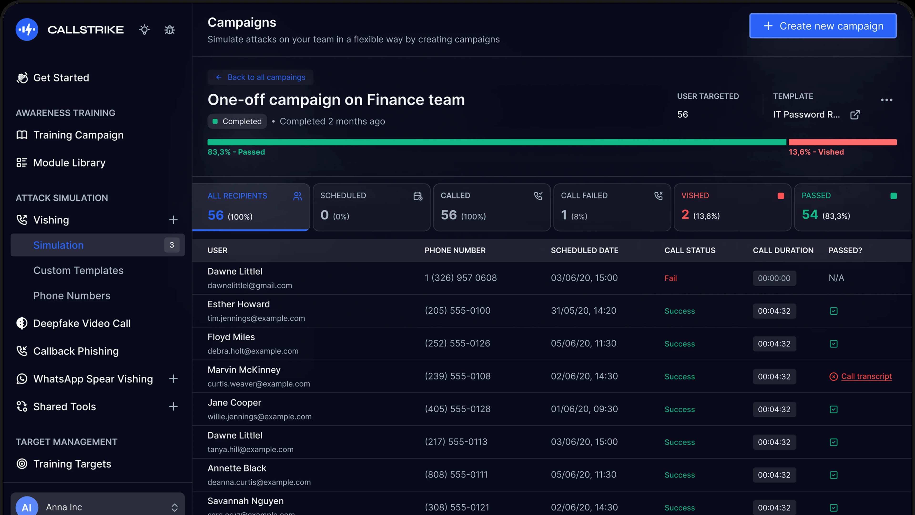 Deepfake simulation preview