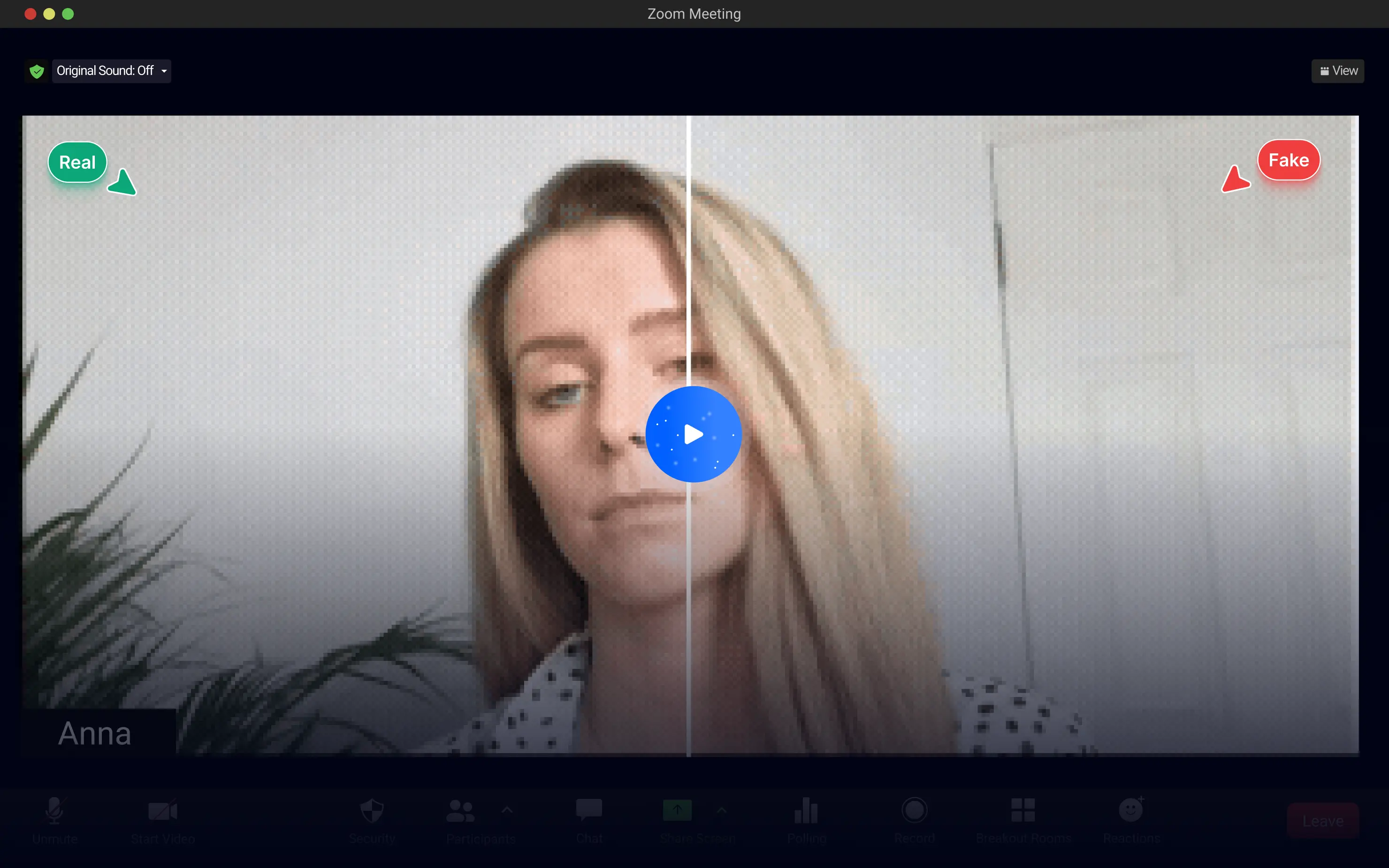 Callstrike Deepfake Video Call Simulation dashboard